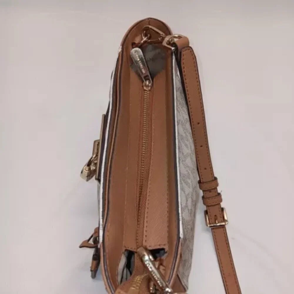 MICHAEL KORS‎ Signature Hamilton Traveler Medium Top Zip Messenger Bag Padlock